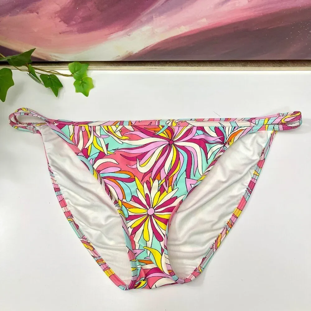 Kate Spade High Leg Bikini Bottom in Anemone Floral Size  XL